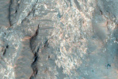 Transverse Aeolian Ridges near Central Uplift of Crater