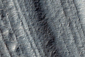 Crater in South Polar Region Showing Layered Deposit