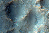 Channel along Edge of Crater