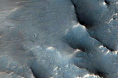 Sinuous Channel Form on South Rim of Baldet Crater