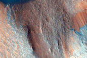 Steep Rocky Slopes in Central Valles Marineris