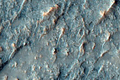 Lobate Features in Southeast Koval Sky Crater