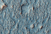 Lobate Features in Southeast Koval Sky Crater