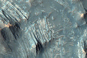 Tilted Strata in Central Structure of Martin Crater