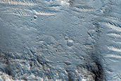 Ridges on Channel Floor South of Da Vinci Crater