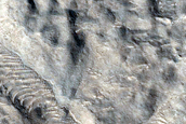Inverted Channel in Valley in Tyrrhena Terra