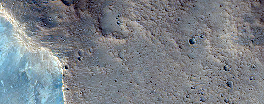 Possible Clay-Bearing Layers in Crater Wall near Shalbatana Vallis