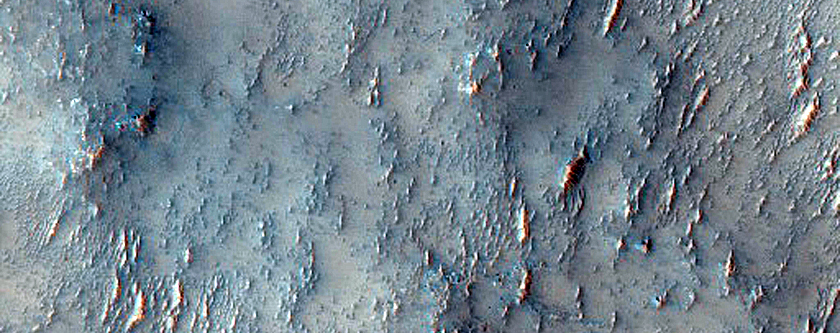 Ridges in Crater