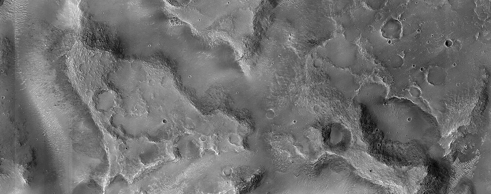 Fractured Blocks on a Crater Floor