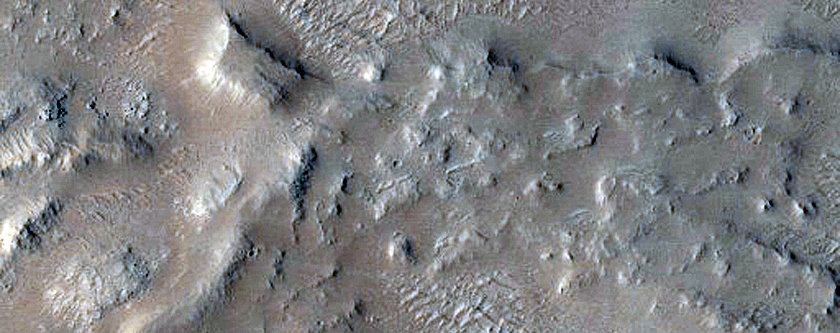 Mass Movement Deposit in Crater East of Galdakao Crater