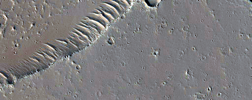 Vent and Channel East of Olympus Mons