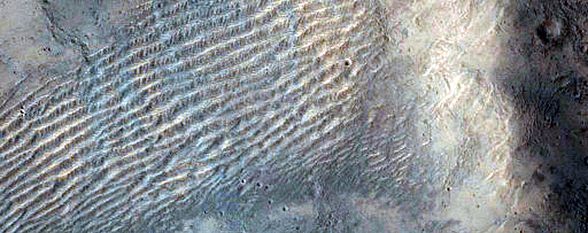 Landforms South of Isidis Planitia