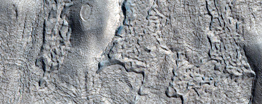 Pitted Crater Ejecta