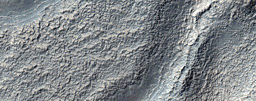 Channel Network on Wall of South Mid Latitude Crater in Terra Cimmeria