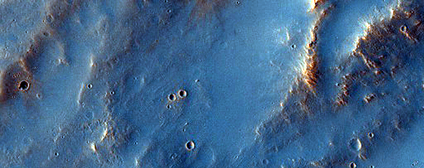 Ejecta in Schaeberle Crater