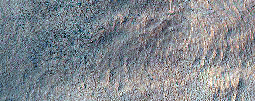 Steep Slopes of Asimov Crater