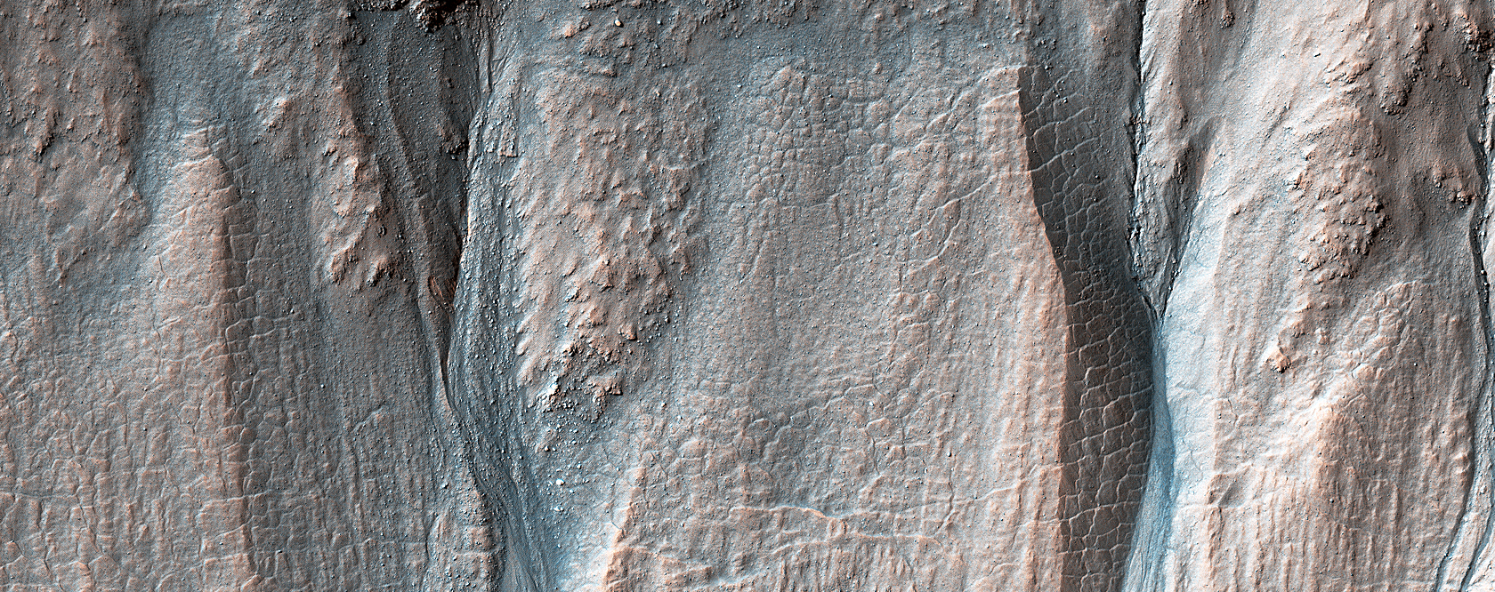 Crater Gullies at Multiple Elevations