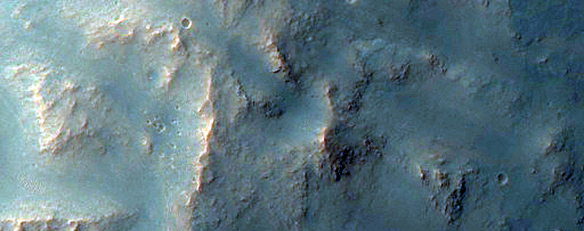 Valleys in Crater Northeast of Argyre Region