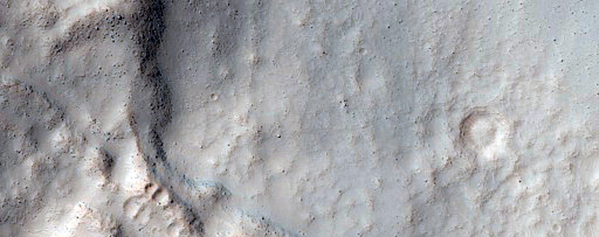 Crater with Steep Slopes in Terra Sirenum