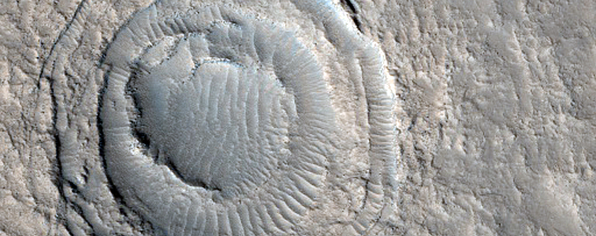 Crater and Fractures near Galaxias Region
