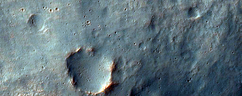 Group of Channels Entering Crater in Noachis Terra