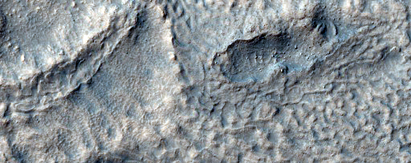 Eroded Crater with Eroded Floor in Hellas Region