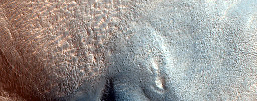 Dipping Layers along Mesa in Deuteronilus Mensae
