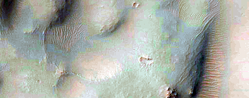 High-Albedo Material in Samara Valles Crater