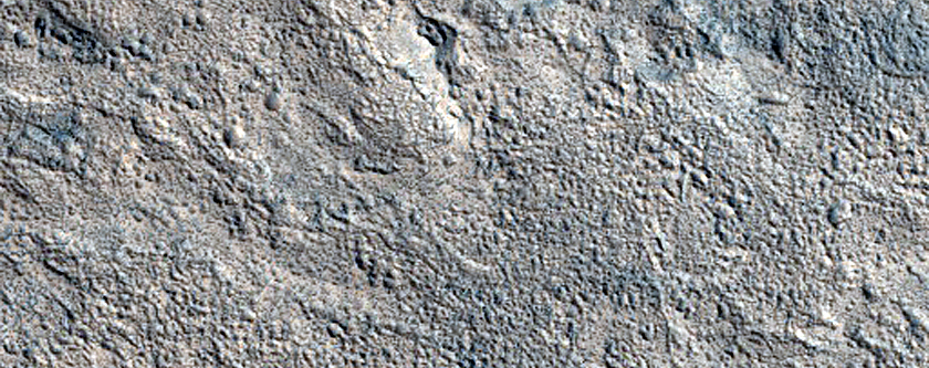 Layered Ejecta From Large Crater in Arcadia Planitia
