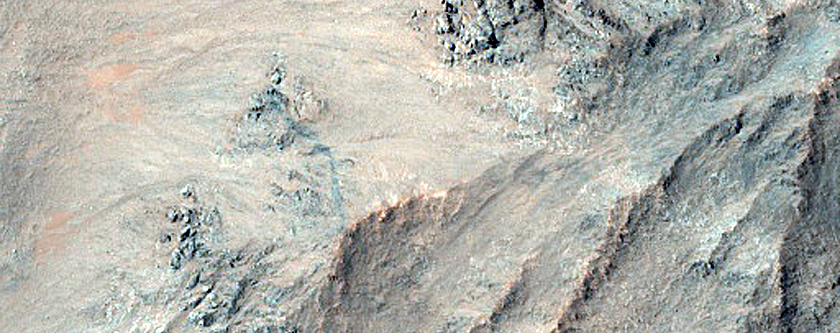 Dikes in Coprates Chasma