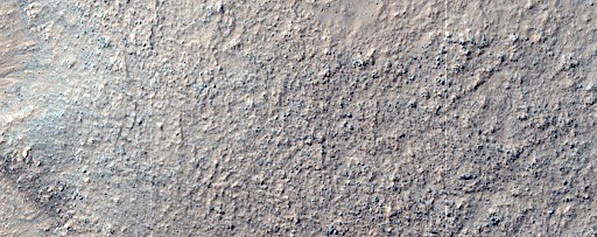 Valley Incising Through Rim of Arkhangelsky Crater
