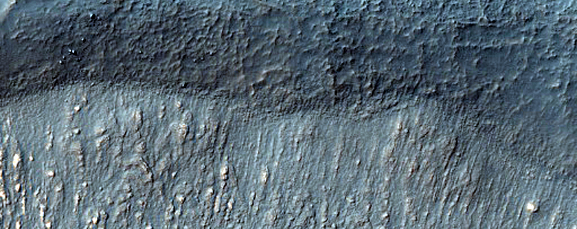 Two Notches near Lowest Elevation Point of Crater Rim