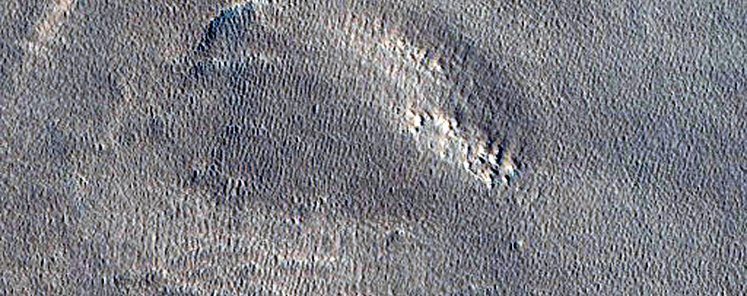 Flow in Renaudot Crater