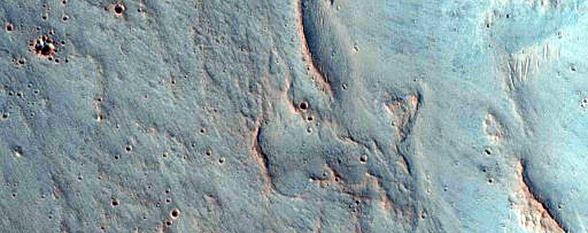 Alluvial Fan in Crater in Kasei Valles