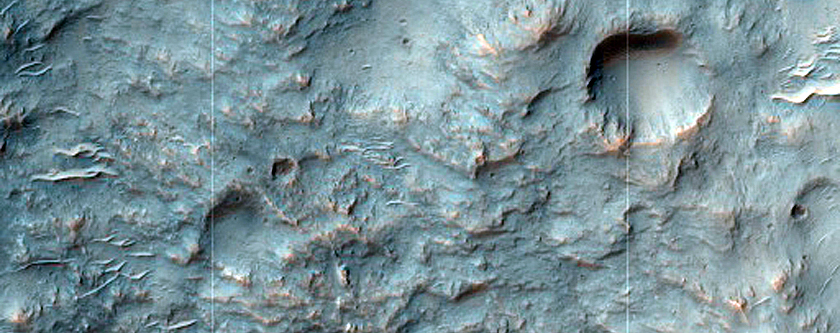 Western Portion of Diverse Ejecta Blanket in Terra Cimmeria 