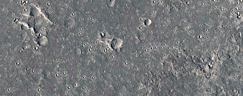 Cratered Cones and Lava near Athabasca Valles