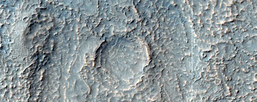 Impact Crater on Hellas Planitia Floor