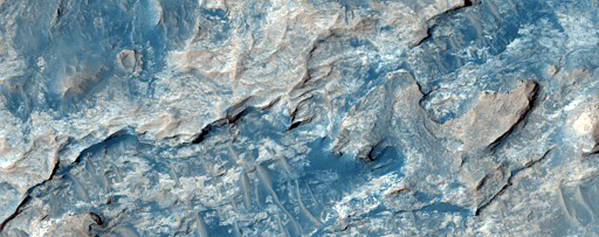 Layered Rocks in Firsoff Crater