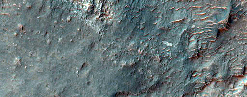 Light-Toned Deposits North of Eberswalde Crater