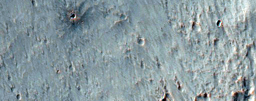 Northwest Ejecta of Resen Crater
