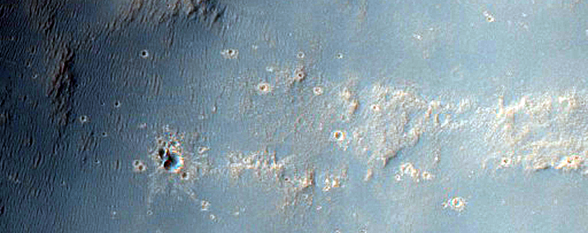 Narrow Lobate Form on Slope East of Gale Crater
