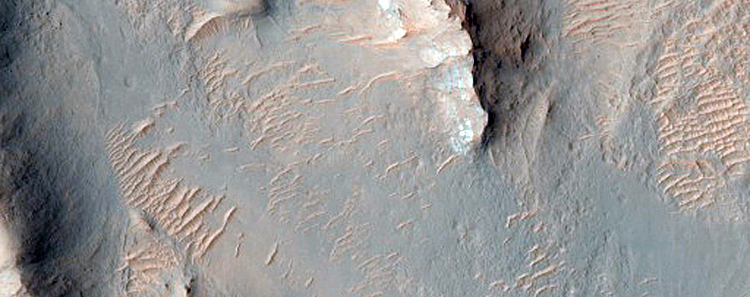 Exposed Crater Ejecta in Noachis Terra