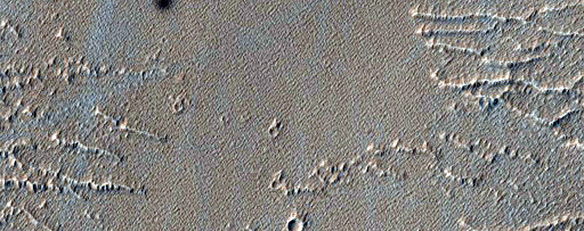 Candidate Recent Impact Site near Tithonium Chasma