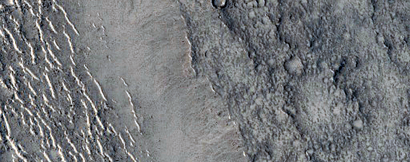 Prominent Lobate Margin Feature in Northwestern Isidis Planitia
