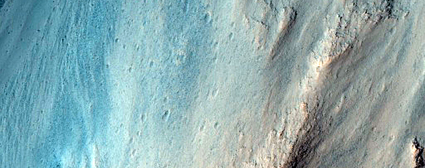 Layered Deposits on South Wall of West Candor Chasma