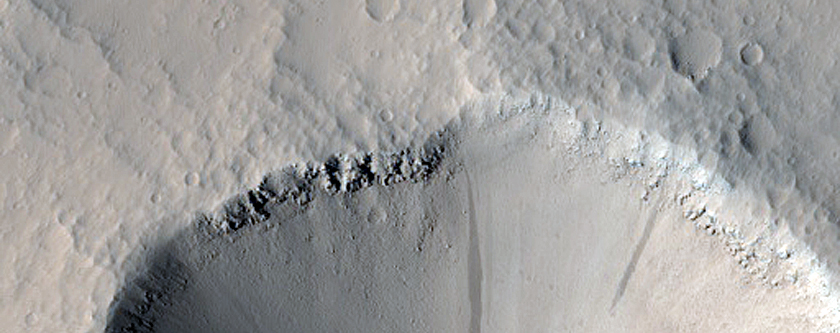 Small Crater near Ceraunius Fossae