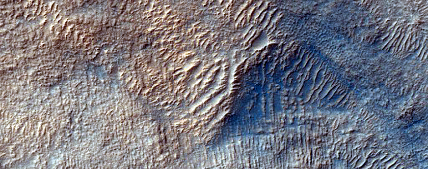 Layers along Mound in Hellas Planitia