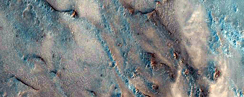 Crater Trio with Wind Streaks in Northern Syrtis Major Planum