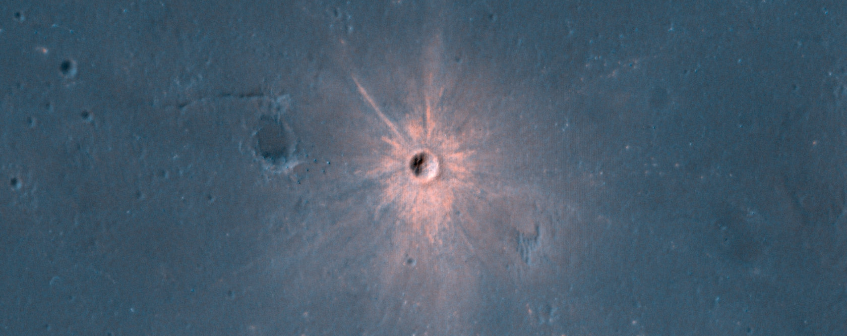 A New Impact Crater with Bright Ejecta