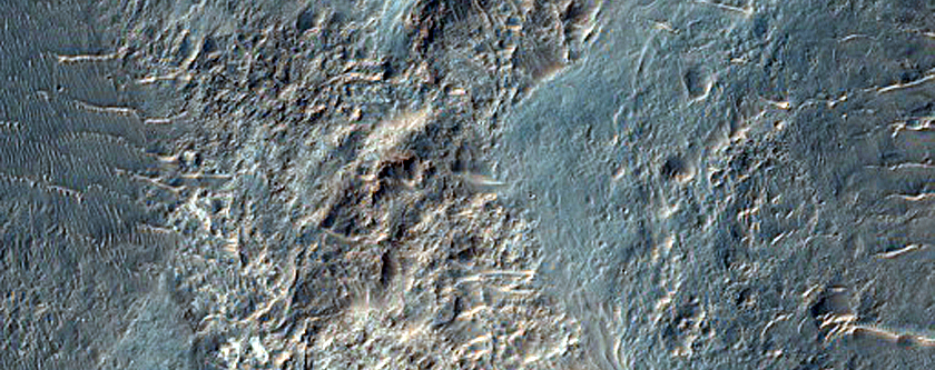 Low-Calcium Pyroxene-Rich Terrain at Mouth of Ladon Valles